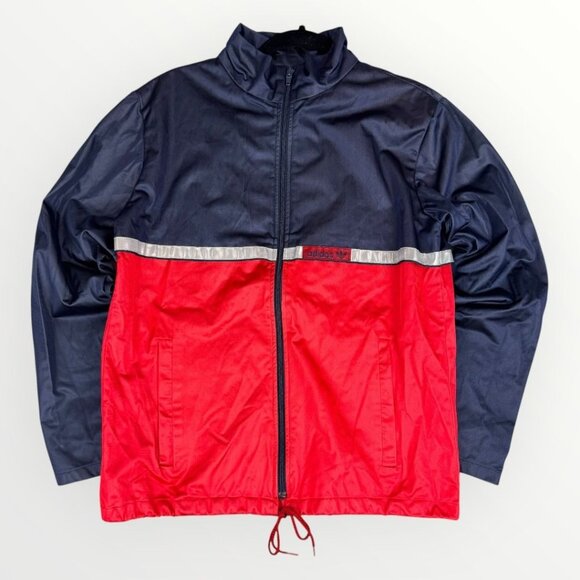Vintage 80s Adidas Nylon Track Jacket Mens Training Full Zip Running USA Made M - Picture 1 of 10